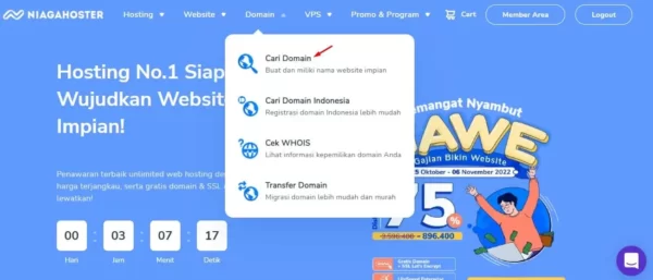 Cari Domain Di Niagahoster