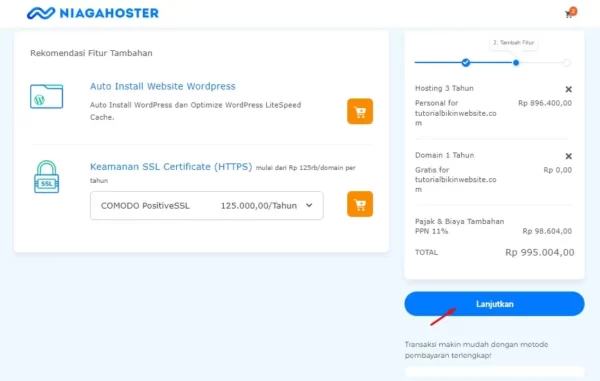 Tagihan Sementara Niagahoster