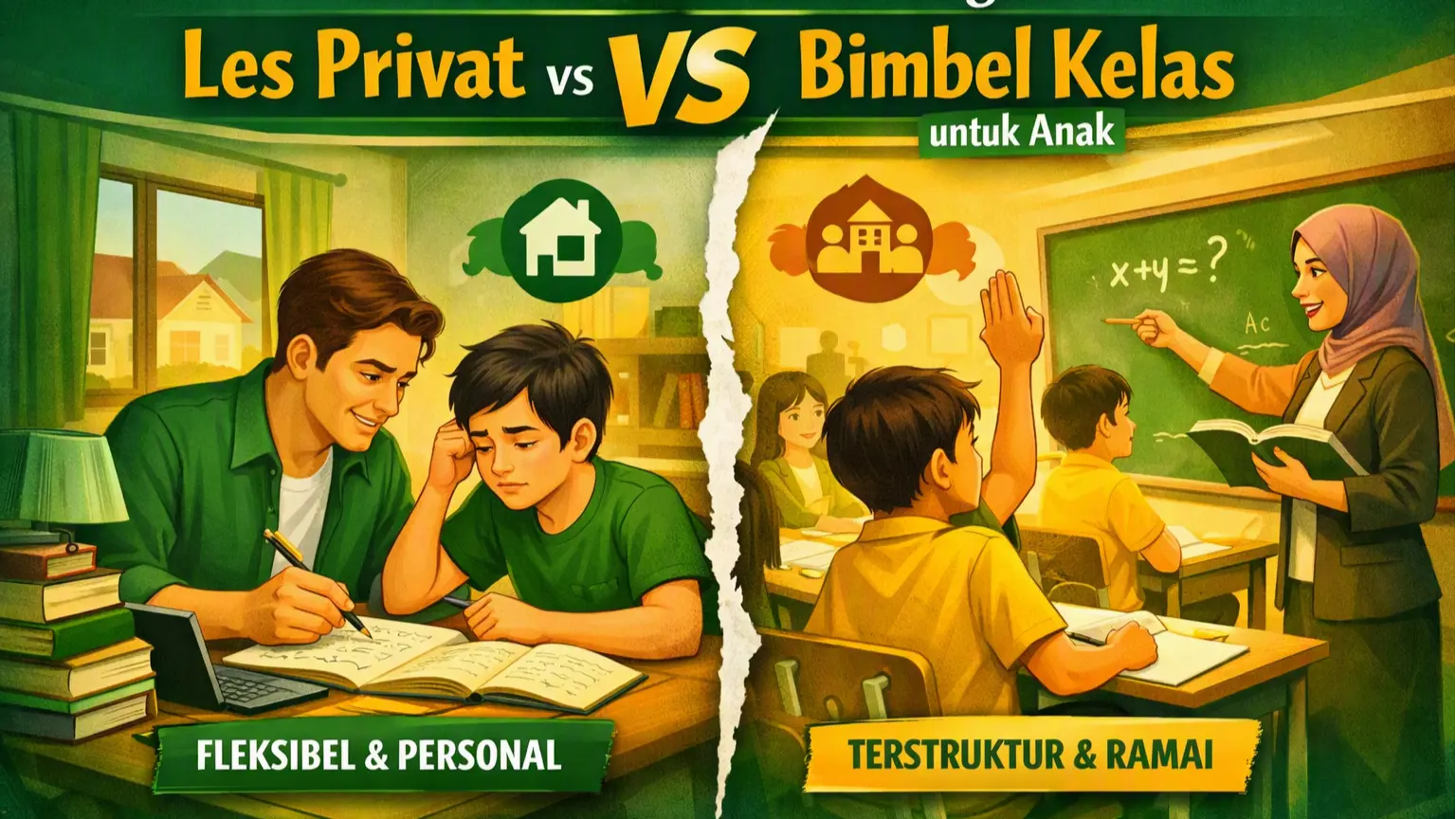 Kelebihan dan Kekurangan Les Privat vs Bimbel Kelas untuk Anak-edited