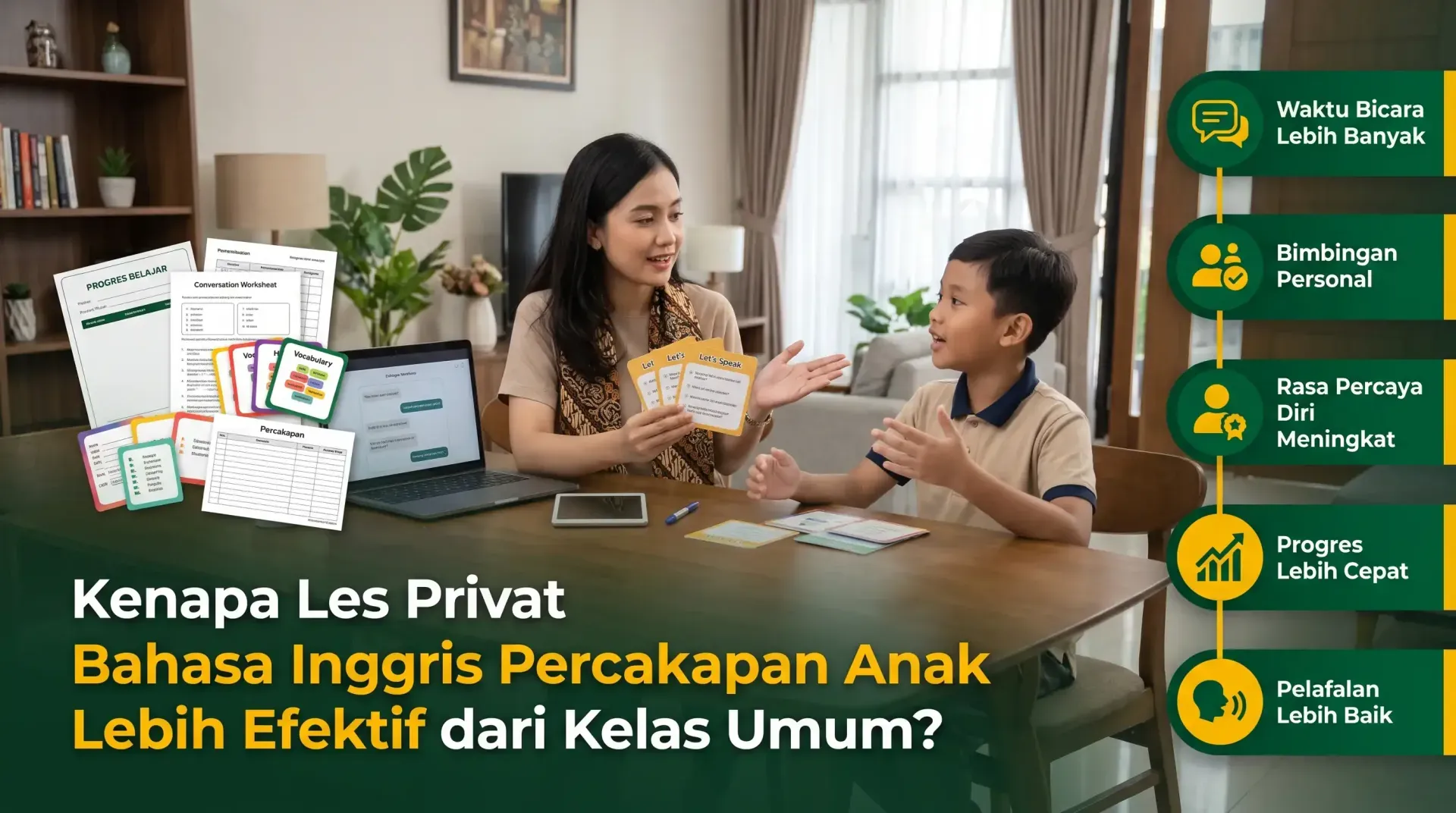 Kenapa Les Privat Bahasa Inggris Percakapan Anak Lebih Efektif dari Kelas Umum
